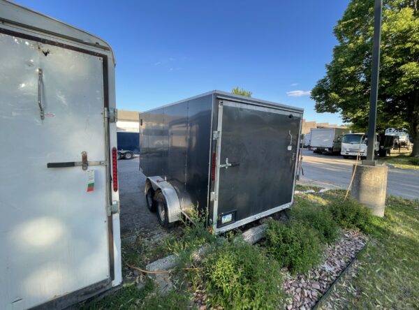 7' x 14' Cargo Trailer Rental in Iowa City, IA VIN-9309 back door
