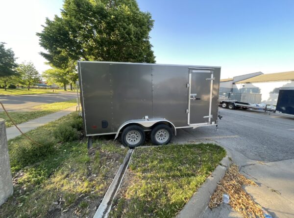 7' x 14' Cargo Trailer Rental in Iowa City, IA VIN-9309 with side door