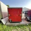 Back door on 6' x 12' Cargo Trailer Rental in Iowa City, IA VIN-0721