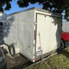 Back of 7' x 12 Enclosed Cargo Trailer Rental in Iowa City, IA VIN-3306