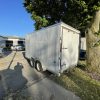 Back of 7' x 14 Enclosed Cargo Trailer Rental in Iowa City, IA VIN-2887
