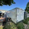 Back of 8.5' x 16' Cargo Trailer Rental in Iowa City, IA VIN-2488