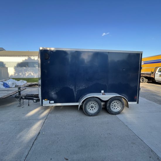 Side of 6' x 12' Cargo Trailer Rental in Iowa City, IA VIN-0716