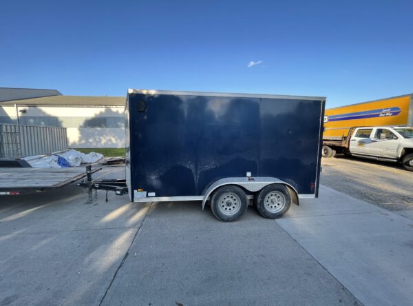 Side of 6' x 12' Cargo Trailer Rental in Iowa City, IA VIN-0716