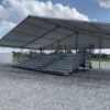 Covered bleachers for onsite corporate demonstration in Moberly, Missouri (front)