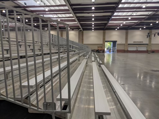 Towable bleachers indoor at Chattanooga Convention Center in Chattanooga, Tennessee