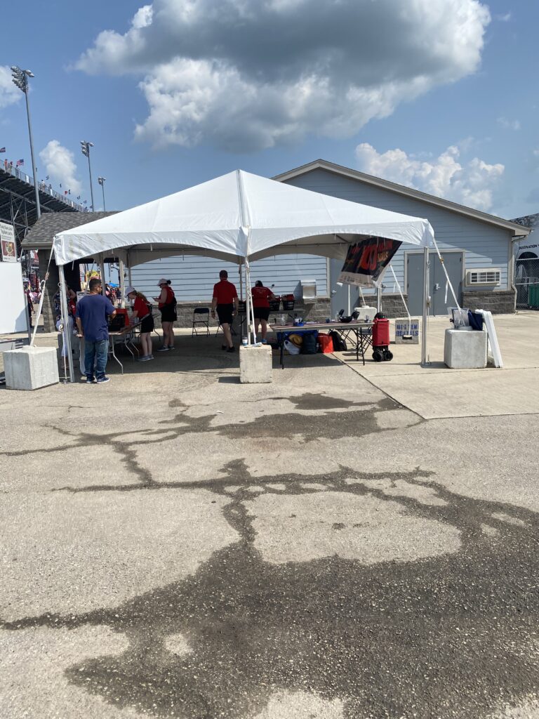 20' x 20' frame tent at the Hy-Vee IndyCar Races at Iowa Speedway in Newton, Iowa