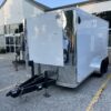 Hitch and left side of 7' x 14' Enclosed Cargo Trailer rental vin8278