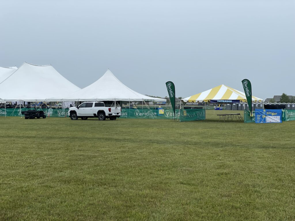 The Entrance tent is our 20′ x 20′ Frame Tent