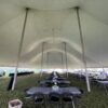 Under the 80′ x 120′ Rope and Pole tent in North Liberty, Iowa