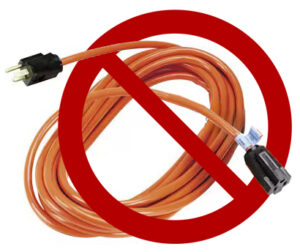 Do Not Use Extension Cord(s)