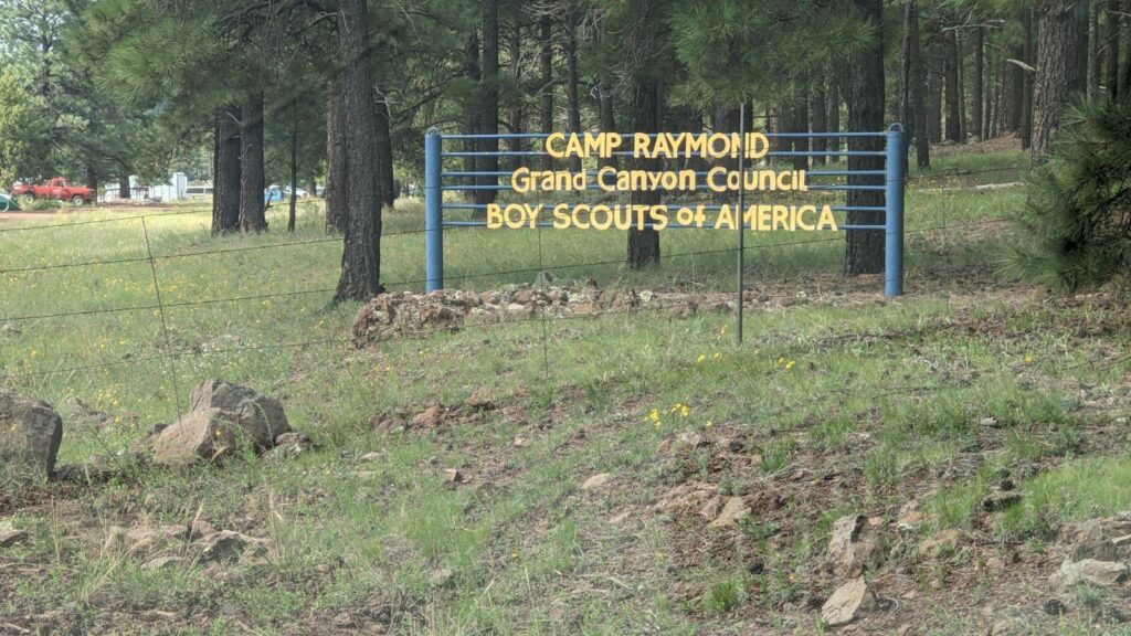 At at CAMP RAYMOND (Grand Canyon Council BOY SCOUTS OF AMERICA) in Parks, AZ 86018.