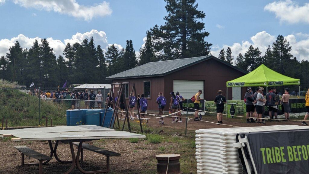 College students attending Survivor Weekend at Camp Raymond in Parks, Arizona.