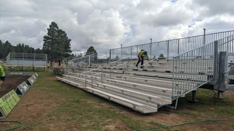 Bleachers at Survivor Weekend | Camp Raymond in Parks, Arizona