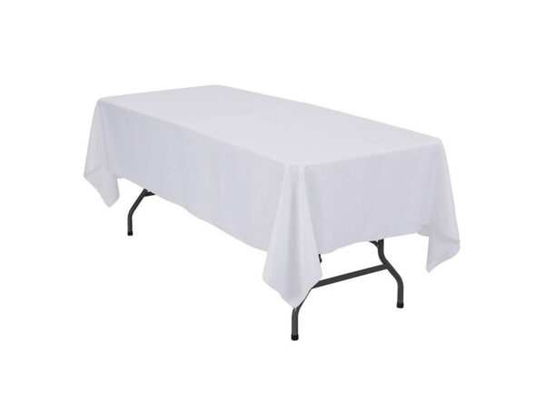 6' banquet tablecloth white