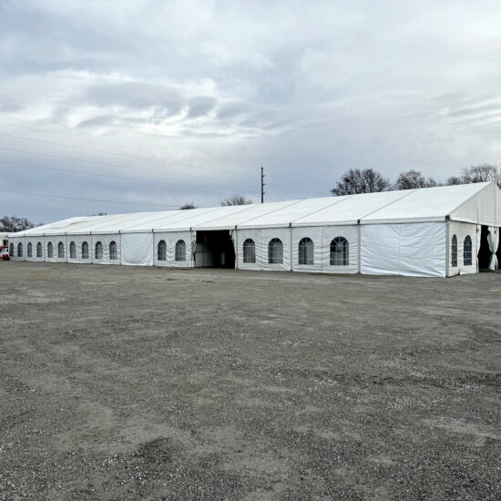 60' x 180' Temporary Tent Structure | 18m x 55m Losberger Clearspan