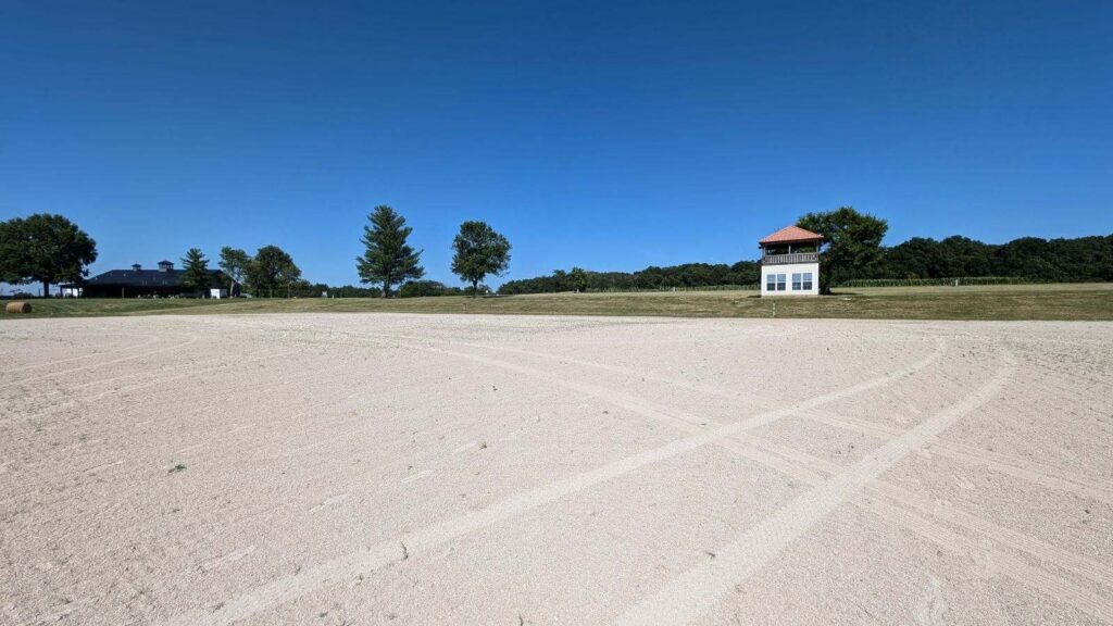 Location that our bleachers are set up for a Rodeo at the Busch Family Brewing and Distilling in Defiance, Missouri.