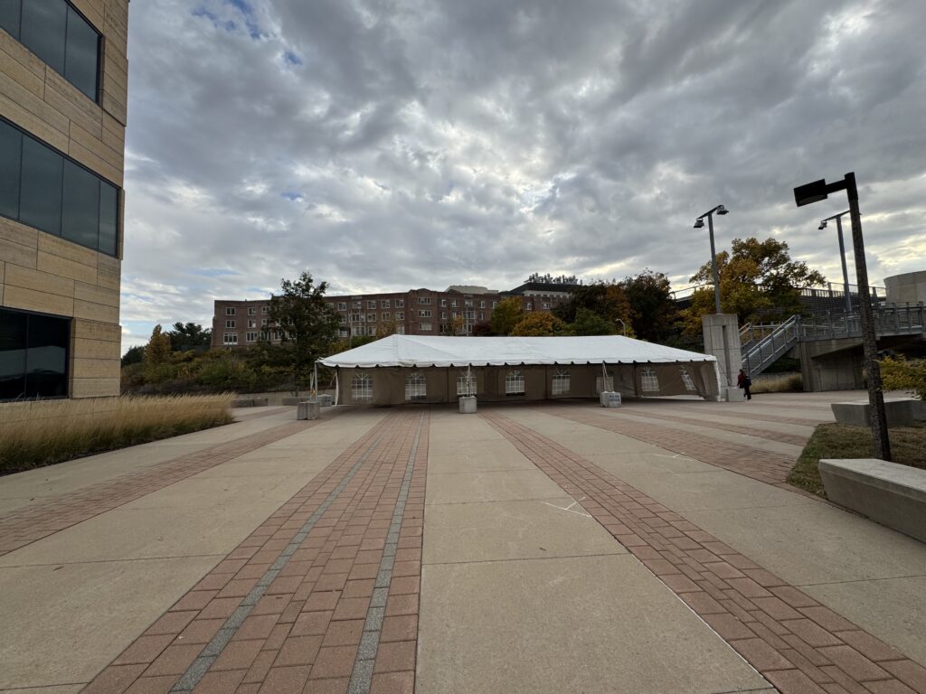 20' x 60' Frame Event Tent for Homecoming at University of Iowa College of Public Health