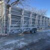 Folded towable 15-Row Grandstand that Seats 412 in just 45 feet and ready to rent.
