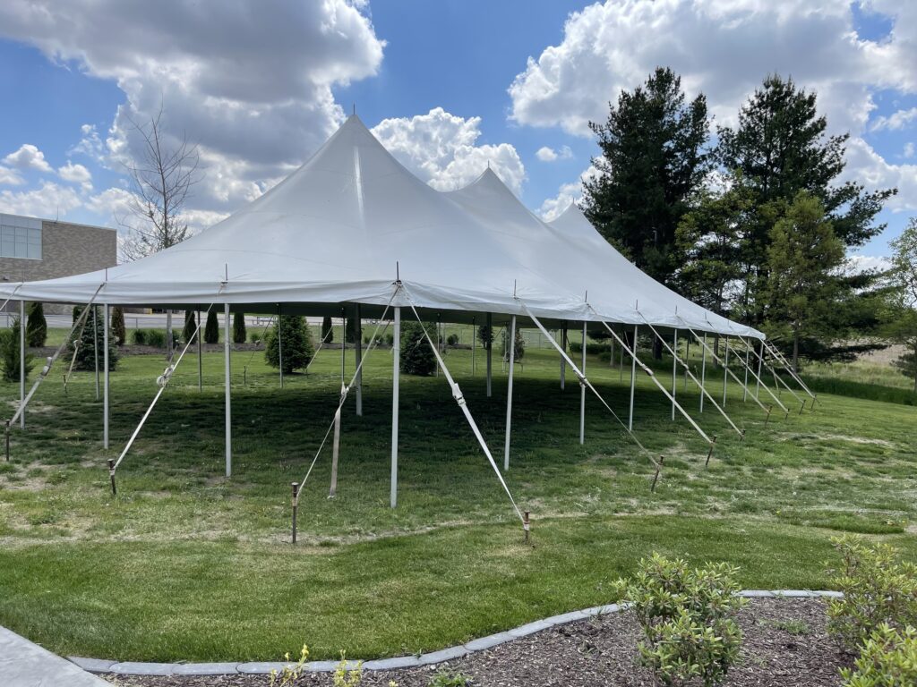 Graduation Party in Iowa City, Iowa with a 30' x 60' Rope & Pole Tent.