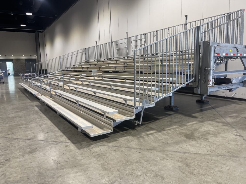 Second 45' Towable Bleachers For Gymnastics Event in Hot Springs, Arkansas