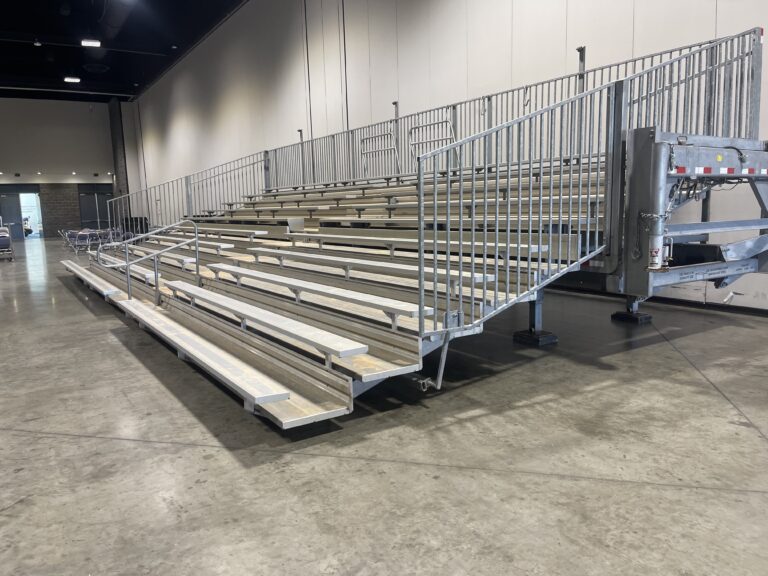 Second 45' Towable Bleachers For Gymnastics Event in Hot Springs, Arkansas