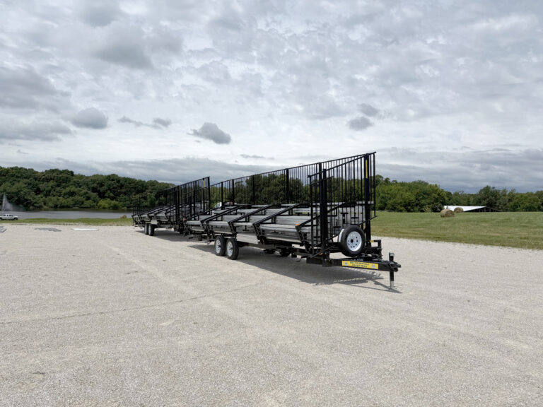 Two 7-Row Towable Bleachers For A Rodeo at Busch Family Brewing & Distilling in Defiance, Missouri.