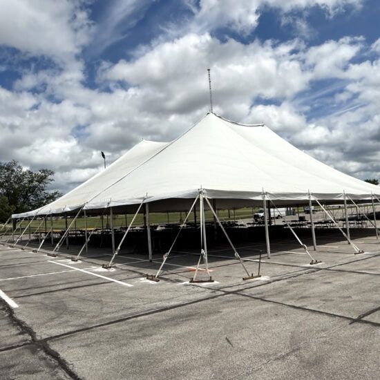 80′ x 90′ Legend Rope and Pole Tent (7,200 ft²) in Cedar Rapids, Iowa