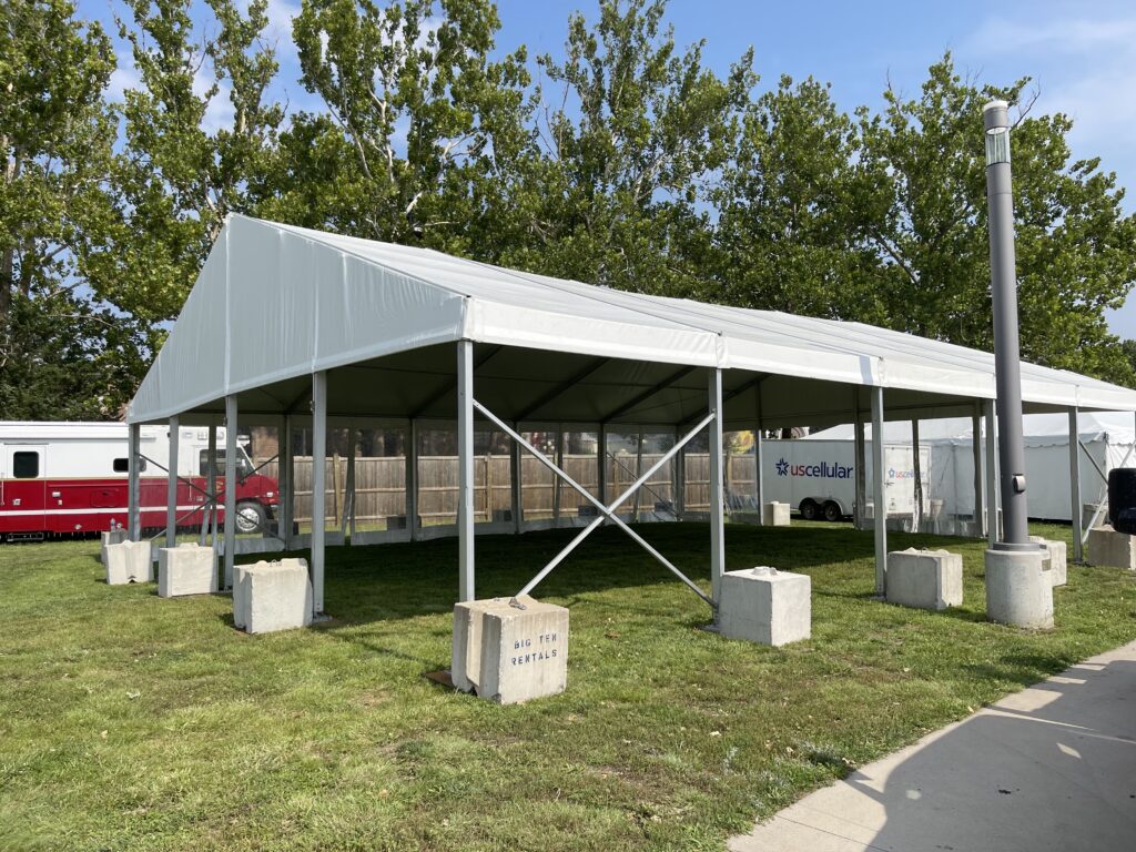 40' x 50' Liri A-Frame Event Tent at the Iowa State Fair in Des Moines, Iowa