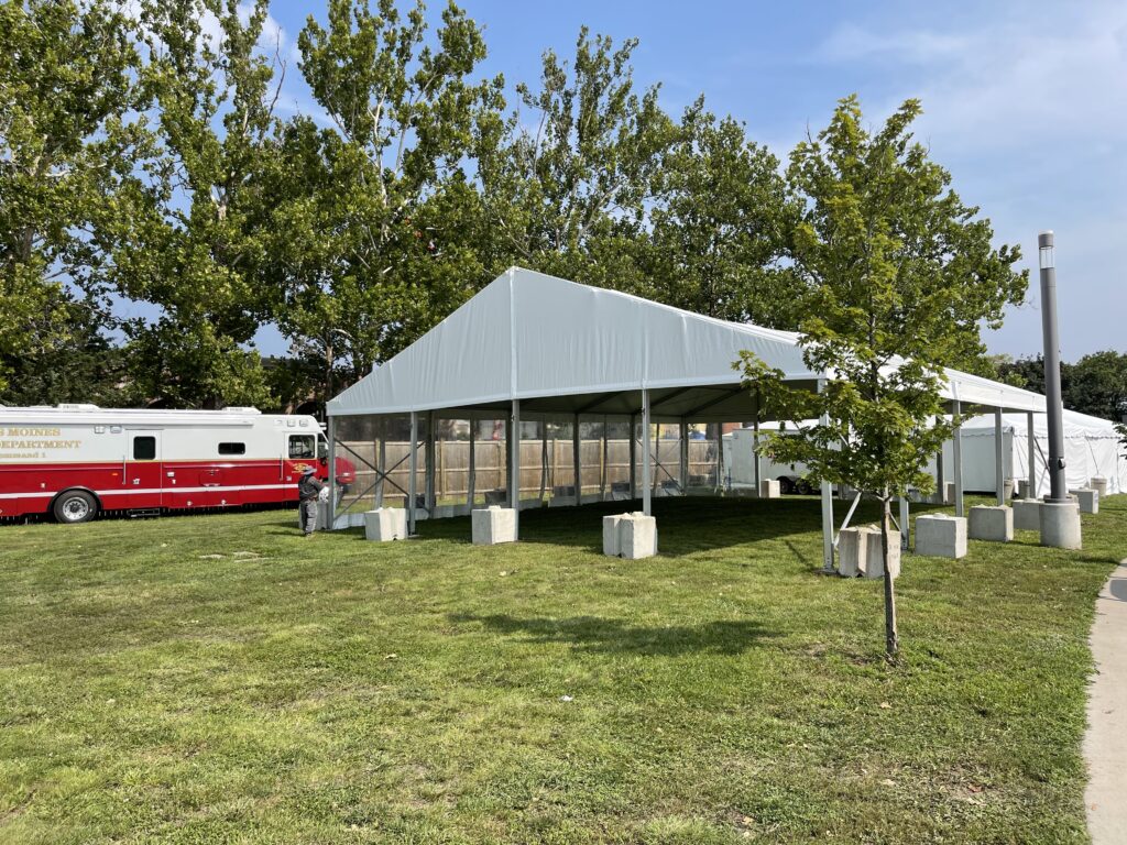 Iowa State Fair has a 40' x 50' Liri A-Frame Event Tent in Des Moines, Iowa