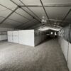Horse stalls set up under 60' x 230' (18m x 70m) Losberger Clearspan Event Structure-Tent at the Kalona Sales Barn