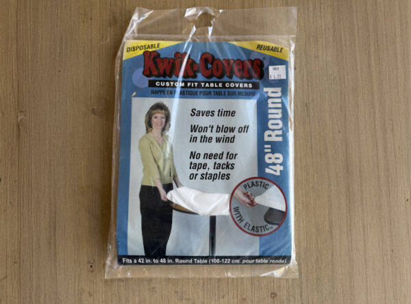 42" to 48" Round Table Kwik-Cover (Reusable and Disposable) - package