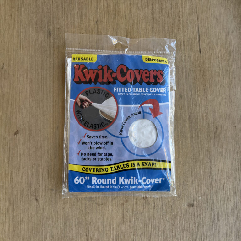 60" Round Table Kwik-Cover (Reusable and Disposable) - package (sq)