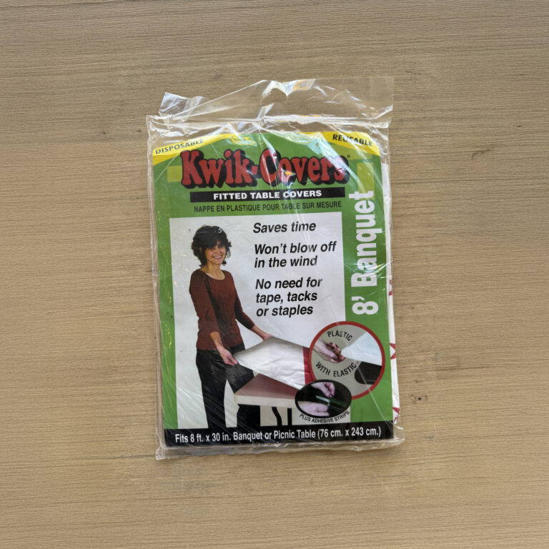 8' x 30" Banquet Kwik-Cover (Reusable and Disposable) - package