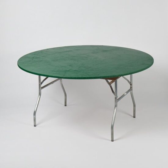 Hunter Green - 60" Round Table Kwik-Cover (Reusable and Disposable) - table