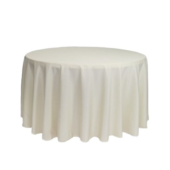 Ivory - 84" Round Tablecloth