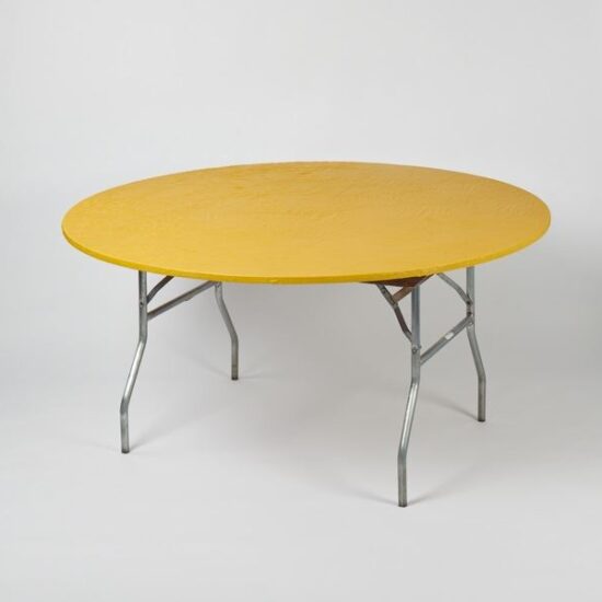 Yellow - 60" Round Table Kwik-Cover (Reusable and Disposable) - table