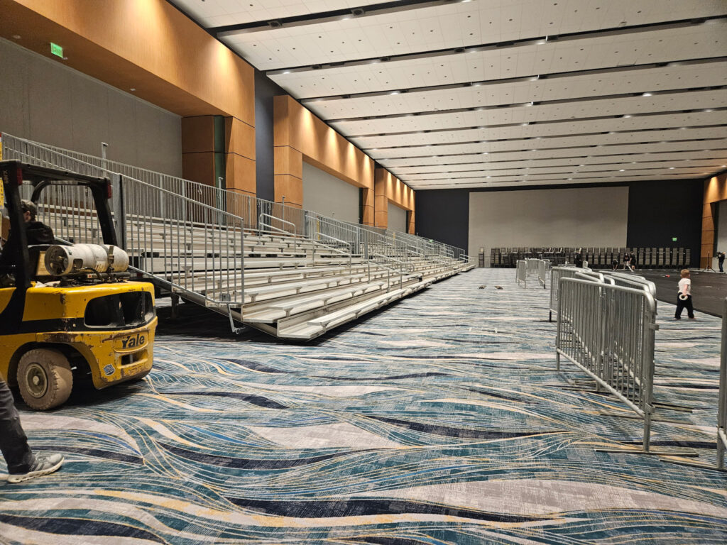 Four Bleachers at Iowa AAU Wrestling at Alliant Energy Powerhouse in Cedar Rapids, Iowa