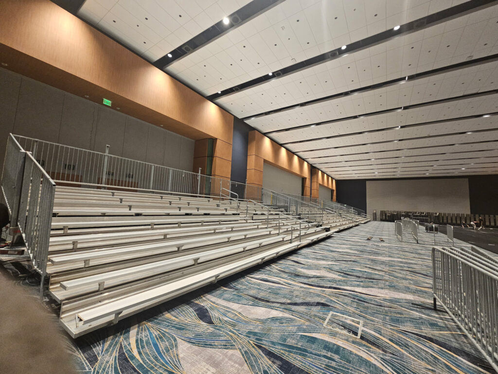 Four Bleachers at Iowa AAU Wrestling in Cedar Rapids, Iowa