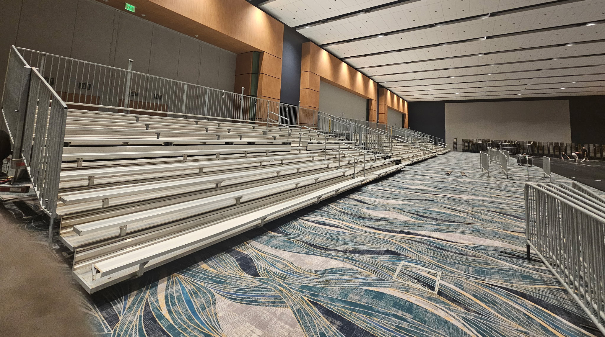 Four Bleachers at Iowa AAU Wrestling in Cedar Rapids, Iowa (Alliant Energy Powerhouse)