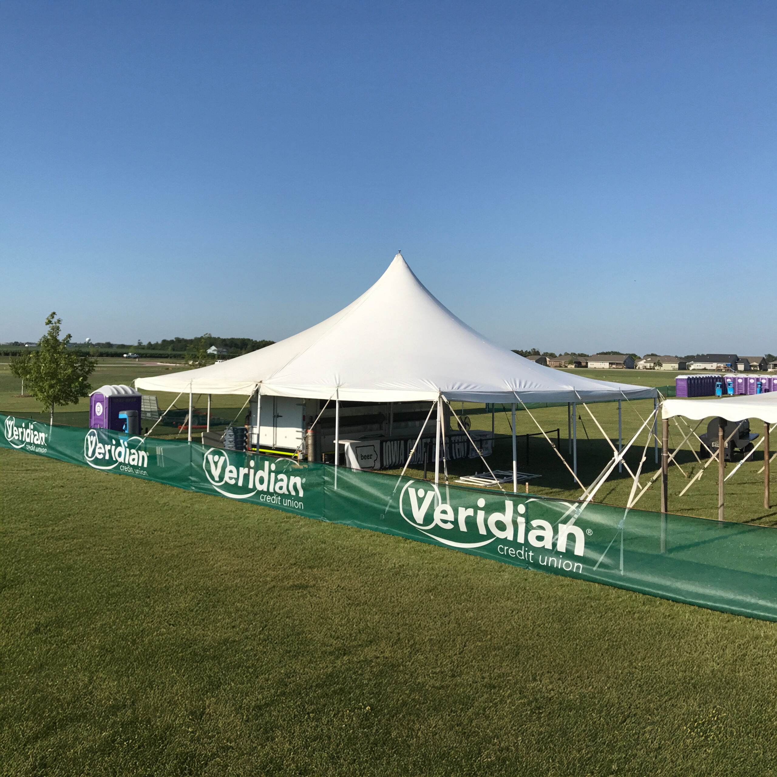 Rent 40' x 40' rope and pole tent