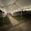10′ x 30′ frame tent as a path between tents.