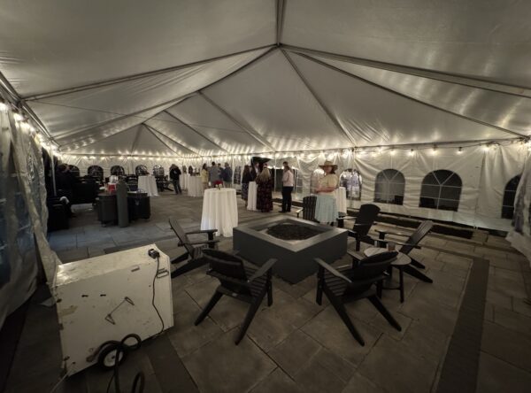 Heat under the 30′ x 75′ frame tent with French windows and lights. Heat under the 30′ x 75′ frame tent with French windows and lights.