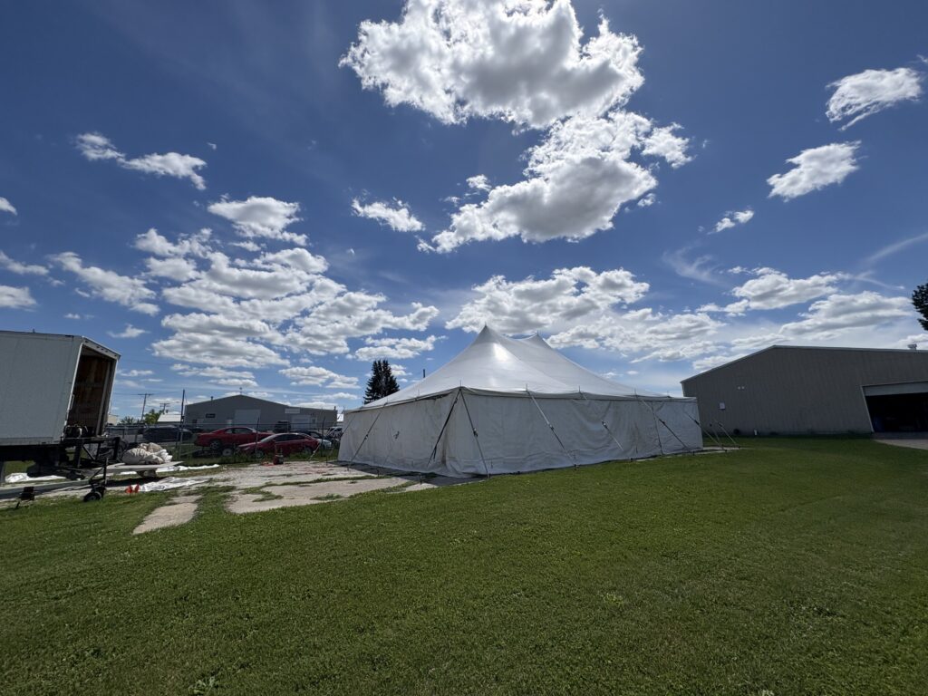 30' x 40' Rope and Pole Tent in Marion, Iowa for Cornellier Fireworks