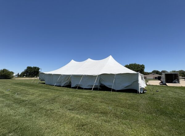 30' x 60' Rope and Pole tent in Galesburg, Illinois for Cornellier Fireworks (side) 30' x 60' Rope and Pole tent in Galesburg, Illinois for Cornellier Fireworks (side)