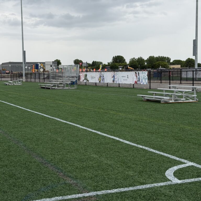 4-Row Bleachers and 5-Row Bleachers in the middle