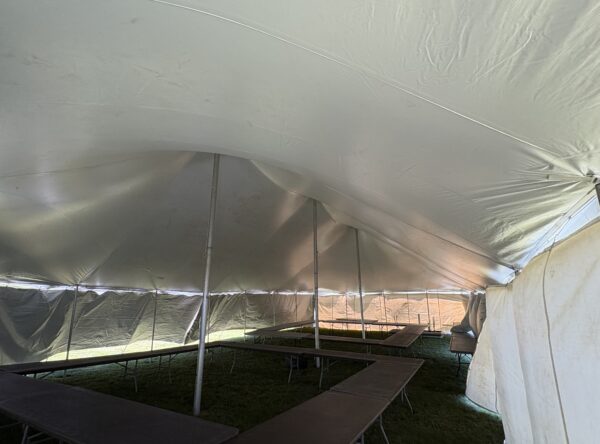 Under the 30' x 60' Rope and Pole tent in Galesburg, Illinois for Cornellier Fireworks Under the 30' x 60' Rope and Pole tent in Galesburg, Illinois for Cornellier Fireworks