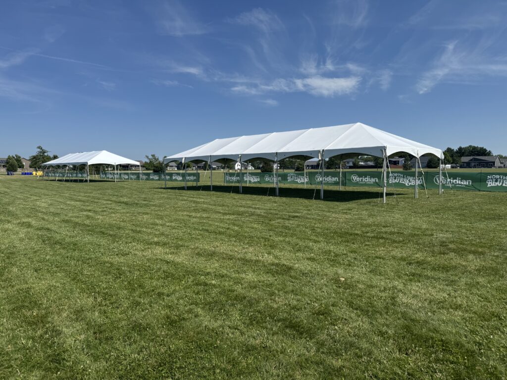 Two 20′ x 60′ Frame Tents at North Liberty Blues & BBQ - 2026